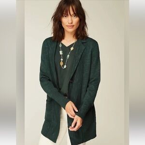 New JJILL Green Sweater Cardigan Sz XL J Jill